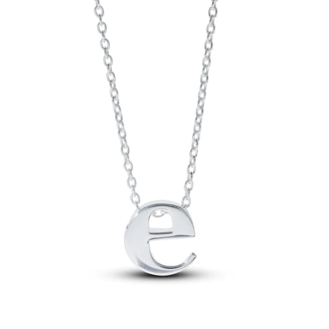 Be You Sterling Silver lowercase Initial Necklace Silver female E