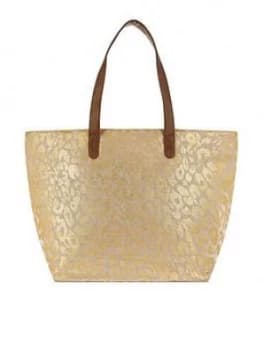 Accessorize Lakshmi Print Tote - Gold