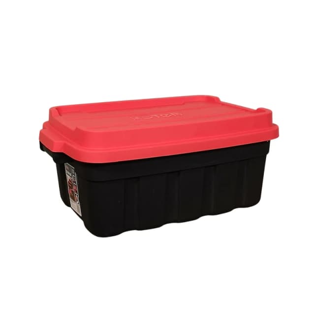 Samuel Alexander 37L Black And Red Tuff Stackable Storage Box With Lid And Carry Handles
