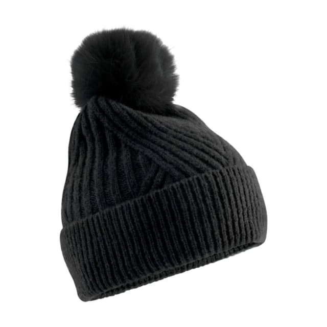 Beechfield Mens Snow Luxe Beanie in Black Male One Size