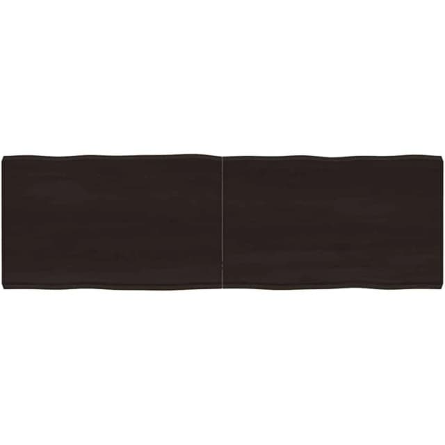 Vidaxl Table Top Dark Brown 160X50X(2-6) Cm Treated Solid Wood Live Edge, Brown 364037