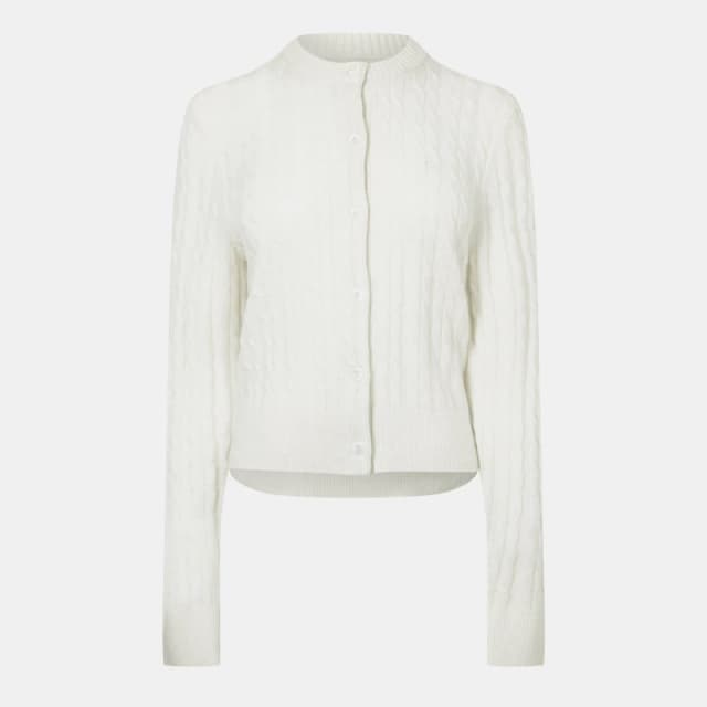 Jack Wills Womens Tinsbury Cardigan Vintage White female 8 (XS)
