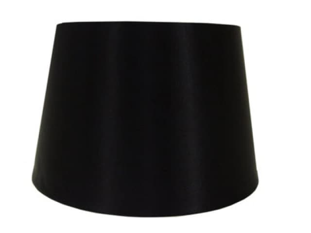 K Living 14" Satin Drum Ceiling Table Lamp Shade - Black