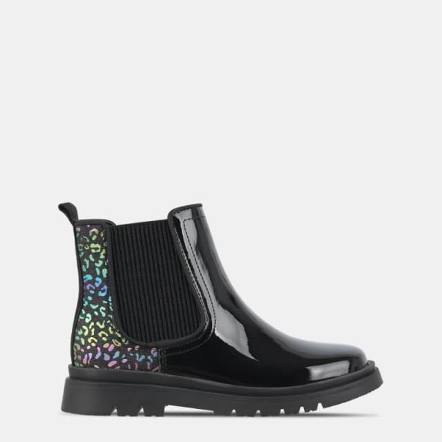 Miso Leopard Chelsea Boots Childrens - Black C10