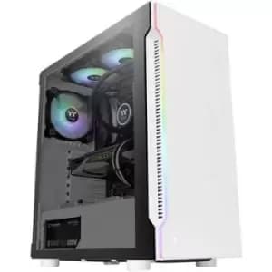 Thermaltake H200 TG Snow RGB Midi tower PC casing White Built-in lighting, Built-in fan, Window