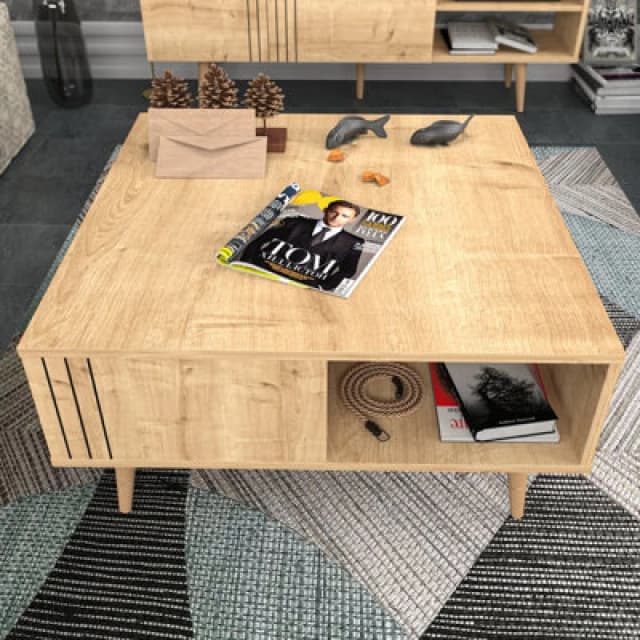 Decorotika Ronas Coffee Table - Sapphire Oak, Multi RON35CT03