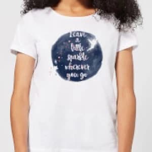 Disney Leave A Little Sparkle Womens T-Shirt - White