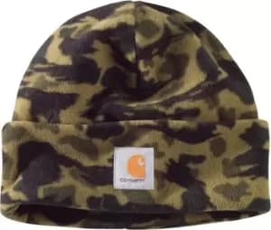 Carhartt Fleece Camo Hat, green-brown, green-brown, Size One Size