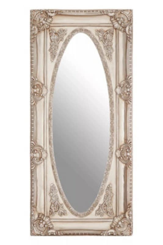 Orsina Functional Champagne Finish Oval Border Wall Mirror, Timeless Mirror For Livingroom, Elegant Modern Mirror