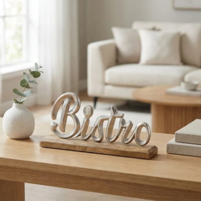 Garden Greatness Wooden Base Bistro Decoration Metal