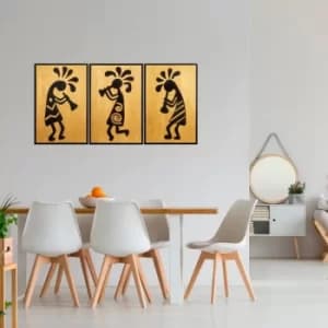 African Music 2 Multicolor Decorative Wooden Wall Accessory