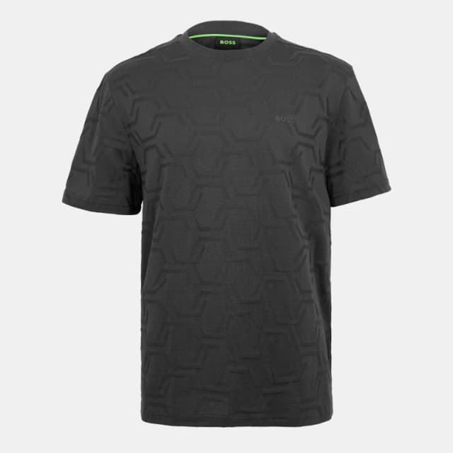 Boss Mens HexaQuilt Regular Fit T-Shirt Dark Blue male S