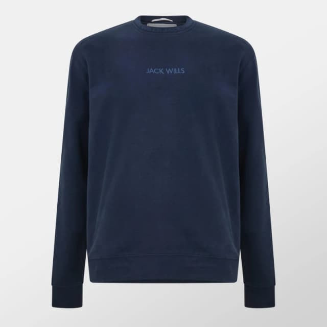 Jack Wills Jacquard Crew Sweatshirt Mens Navy male XS
