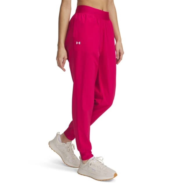 Under Armour Womens High Rise Woven Performance Tracksuit Bottom Pink female 8 (XS)