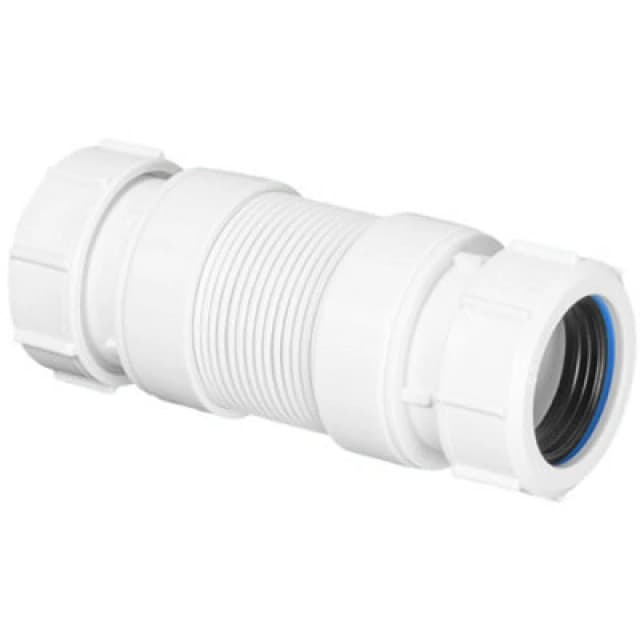 McAlpine MINIFLEX-1 1.25" x 1.25" universal compression connection Short Miniflex Flexible Connectors White