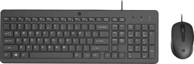 HP 150 Wired Keyboard with Mouse - Black