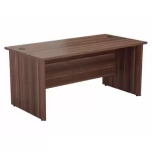 TC Office Rectangular Desk with Panel End Legs 1400 x 800mm, Dark Walnut