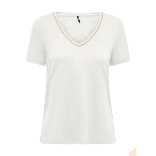 Only Womens v-neck blouse Only Onldorit Shine Jrs Beige Female S