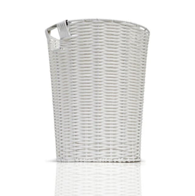 Arpan White Resin Plastic Strong Round Waste Paper Bin/basket/storage -Ideal For Home, Office, Hotels