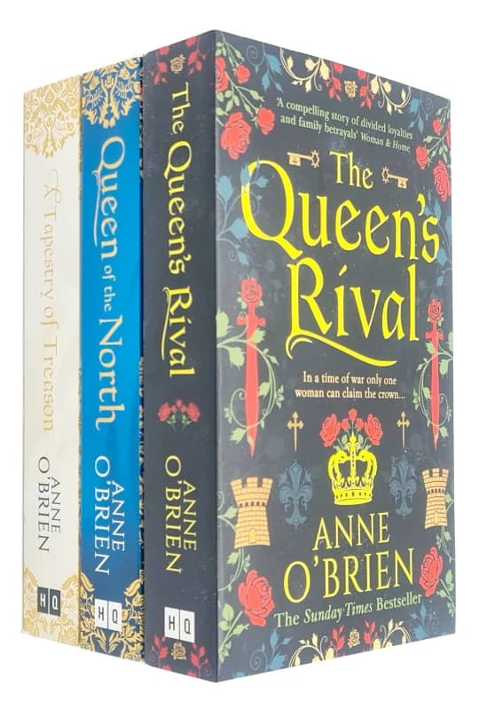 Anne O'Brien 3 Book Set The Queen's Rival, A Tapestry of Treason, Queen of the North Anne O'Brien Books