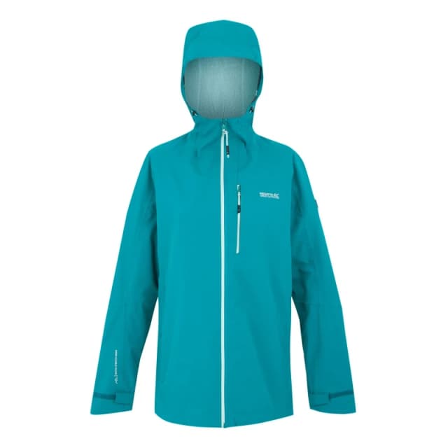 Regatta Womens Birchdale' Waterproof Hooded Shell Jacket in Turquoise Size: 8 Turquoise Female 8