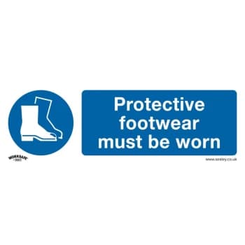 Safety Sign - Protective Footwear Must Be Worn - Self-Adhesive