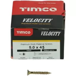 Timco Multi Purpose Countersunk Velocity Screw - 5.0 x 45 (200 pack)