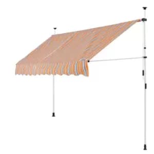 Clamp Awning Orange/Black/White 300cm