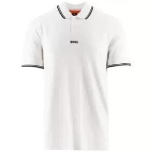 BOSS White PChup Polo Shirt
