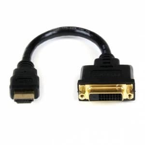 StarTech HDMI to DVI D 8" Video Cable Adaptor HDMI Male to DVI Female