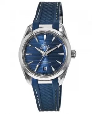 Omega Seamaster Aqua Terra 150m Master Co-Axial 38mm Blue Dial Blue Rubber Strap Mens Watch 220.12.38.20.03.001 220.12.38.20.03.001