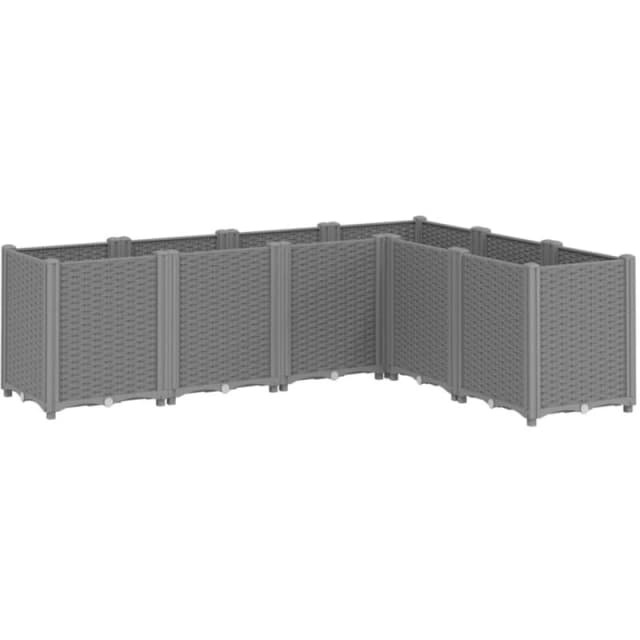 VIDAXL Garden Planter Light Grey 160x120x53cm pp Vidaxl 8721012410695