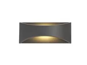 Aryana LED Up & Downward Lighting Wall Light 6W, 3000K, Anthracite, 375lm, IP54