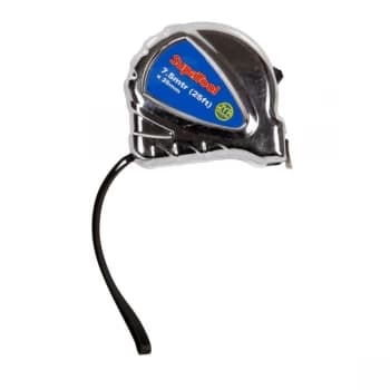 SupaTool Chrome Plated Tape Measure 7.5m x 25mm