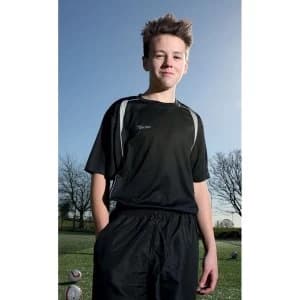 Precision Ultimate Moisture Management Tee Black/Silver 26-28"