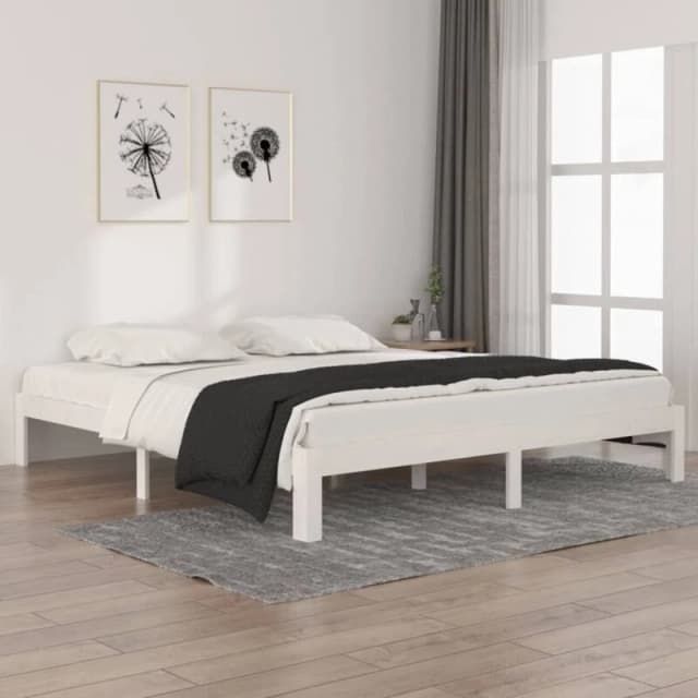 VIDAXL Bed Frame without Mattress White 180x200cm Super King Size Vidaxl 8720286879320