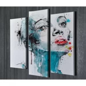 UC52 Multicolor Decorative Canvas Painting (3 Pieces)
