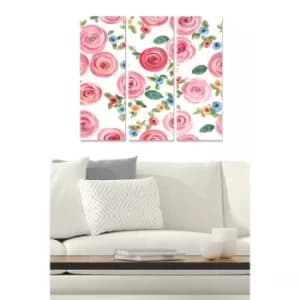 MDF81555412 Multicolor Decorative MDF Painting (3 Pieces)