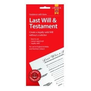 Law Pack Last Will And Testament Pack Pack of 5 F320