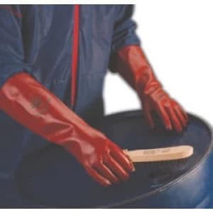 Polyco Gloves Gauntlet PVC Size 10 Red