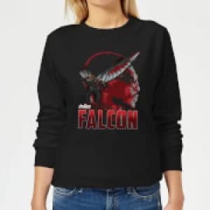 Avengers Falcon Womens Sweatshirt - Black