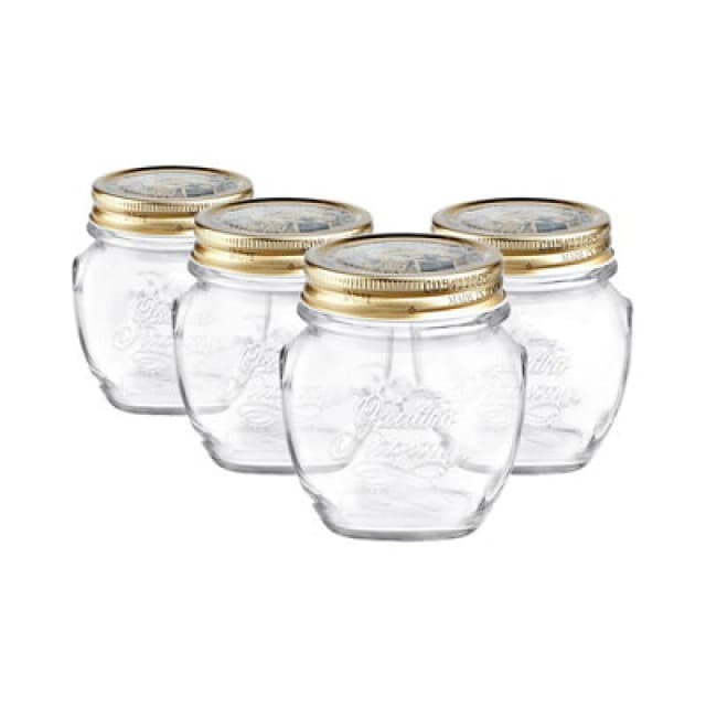 Bormioli Rocco Quattro Stagioni Glass Preserving Jars 300ml Clear Pack of 4 Clear