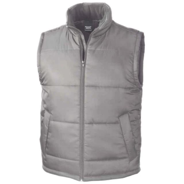 Result Core Mens Padded Body Warmer in Grey Size: XS Grey Male XS