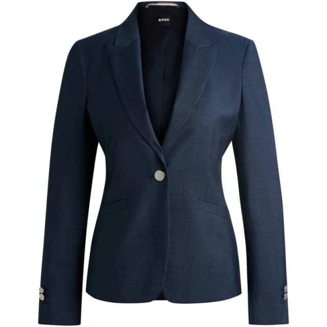 Boss Womens Januri Formal Jacket Open Blue female 4 (XXS)