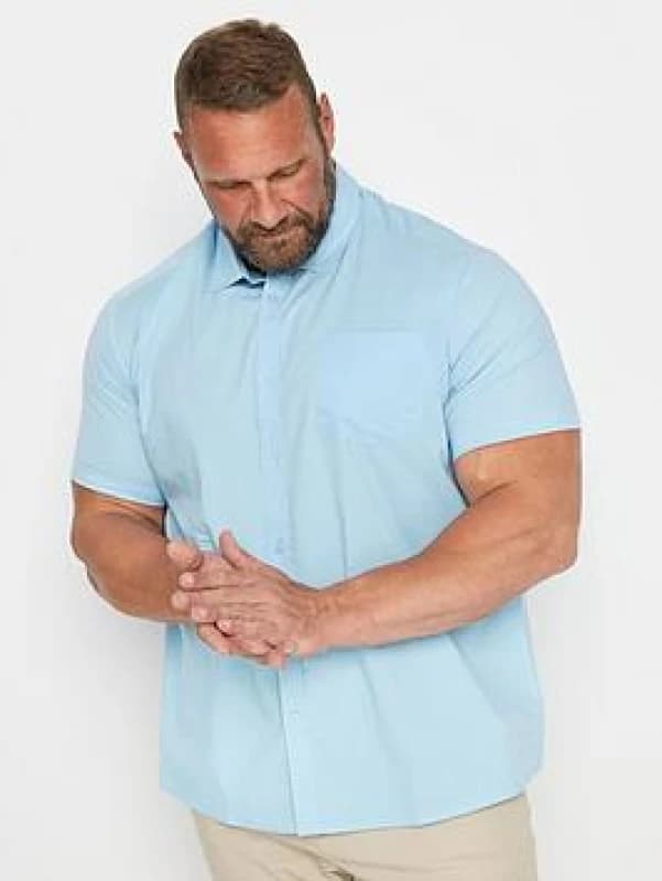 BadRhino BadRhino Men Short Sleeve Shirt in Blue Size: 7-8X-Large Blue 7-8XL Male 5063111262038