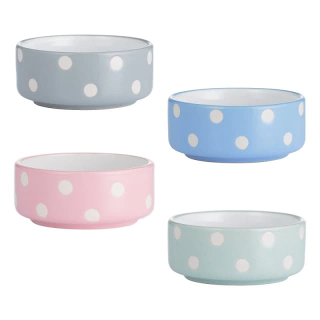 Mason Cash Polka Dog Bowls Multi unisex One Size