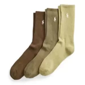 Polo Ralph Lauren Three Pack Crew Socks - Green
