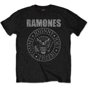 Ramones - Presidential Seal Unisex Large T-Shirt - Black