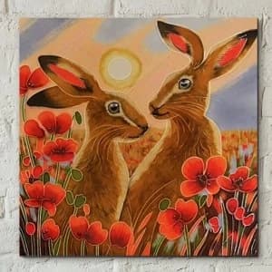 Tile 8x8 Sharing Sundown By Judith Yates Wall Art