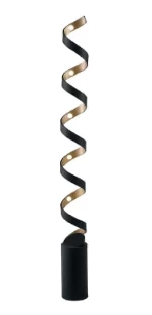 HELIX LED Swirl Floor Lamp Black, Gold 2400lm 3000K 14.5x152cm